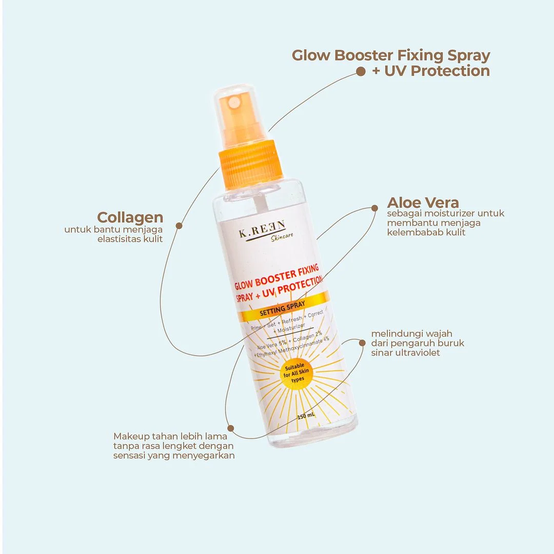 Lock, Set, Glow: K.REEN’s Fixing Spray + UV Shield for Makeup Perfection